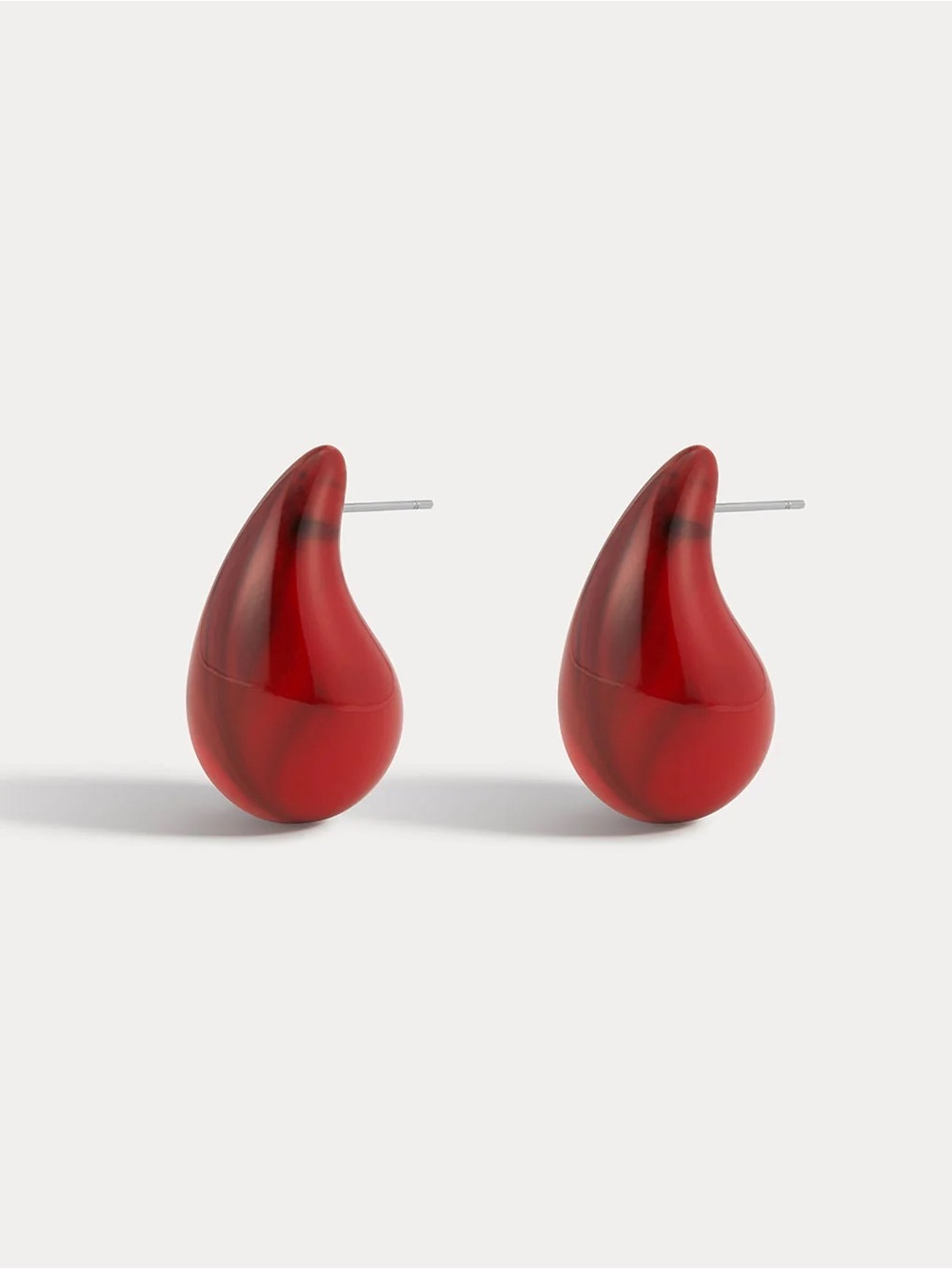 Luv AJ Gia Lucite Earrings Red